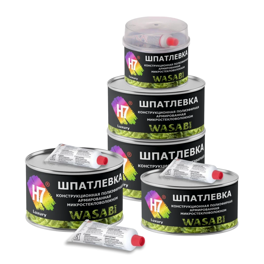 Шпатлевка конструкционная полиэфирная армированная микростекловолокном Wasabi