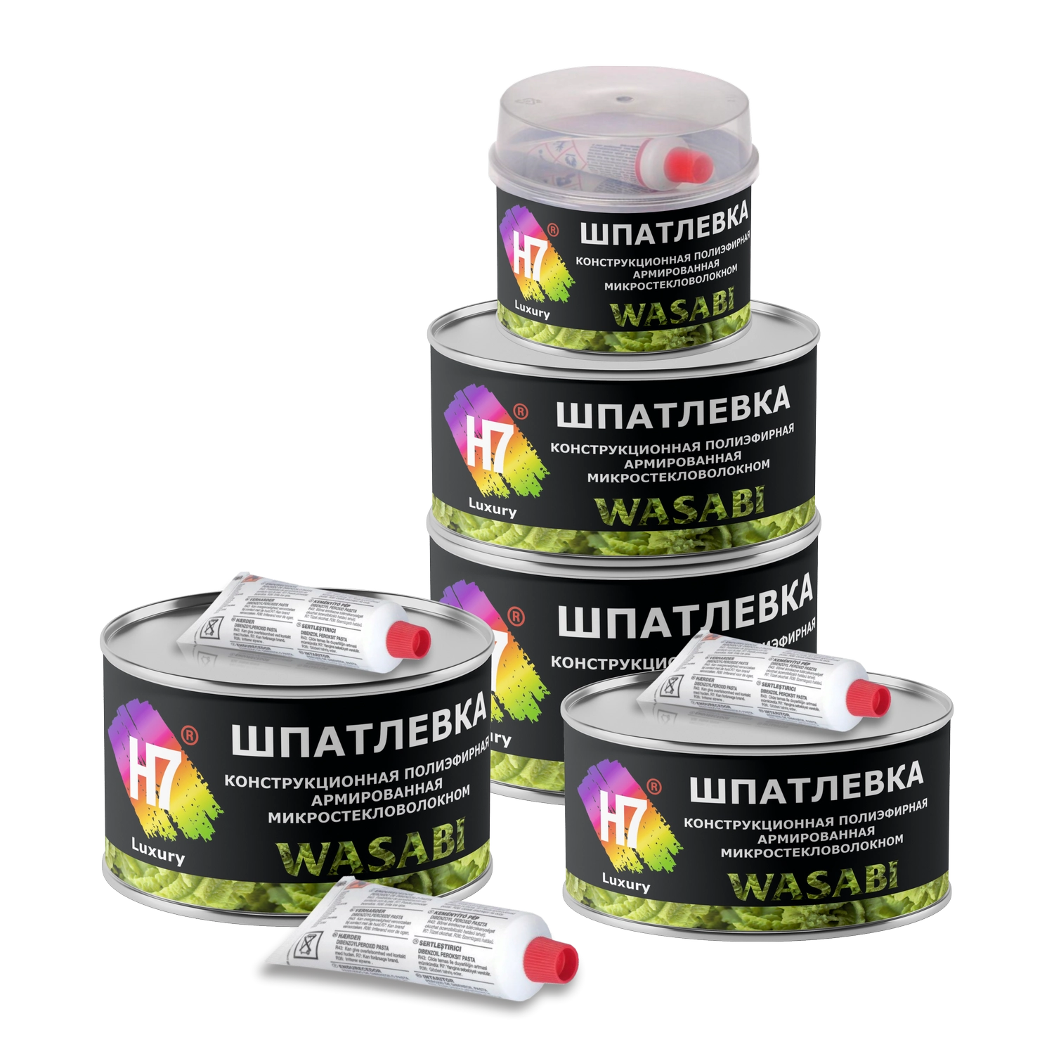 Шпатлевка конструкционная полиэфирная армированная микростекловолокном Wasabi