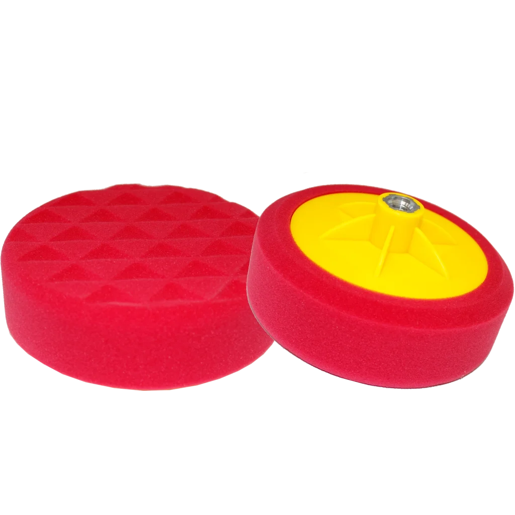 Круг полировальный поролоновый М14 150x50мм на резьбе Trio Soft Cut мягкий красный H7